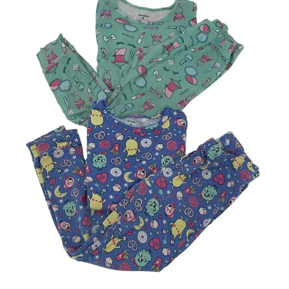 Carter’s‎ Girls Cotton Pajama Sets. Size 6